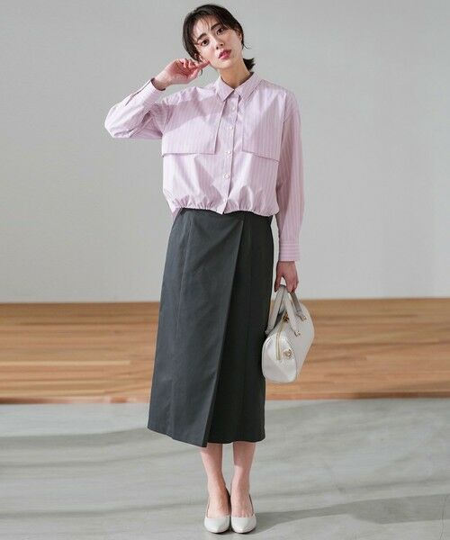 S size ONWARD(小さいサイズ) / エスサイズオンワード シャツ・ブラウス | クロップドヨークハオリ シャツ | 詳細12