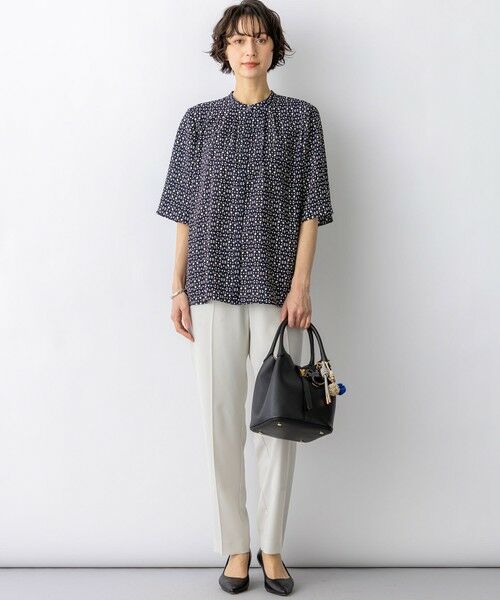 S size ONWARD(小さいサイズ) / エスサイズオンワード シャツ・ブラウス | カレイドスコーププリント バンドカラー ブラウス | 詳細10