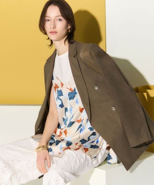 S size ONWARD(小さいサイズ) / エスサイズオンワード シャツ・ブラウス | カラーリリープリント キャミソールブラウス | 詳細4