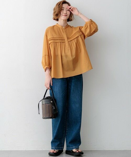 S size ONWARD(小さいサイズ) / エスサイズオンワード シャツ・ブラウス | コットンボイル ピンタック ブラウス | 詳細14