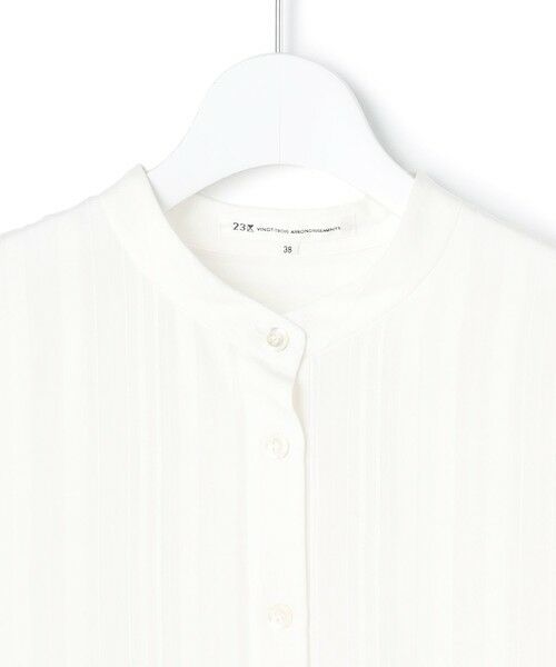 S size ONWARD(小さいサイズ) / エスサイズオンワード シャツ・ブラウス | ドビーストライプ バックタック フレアブラウス | 詳細6