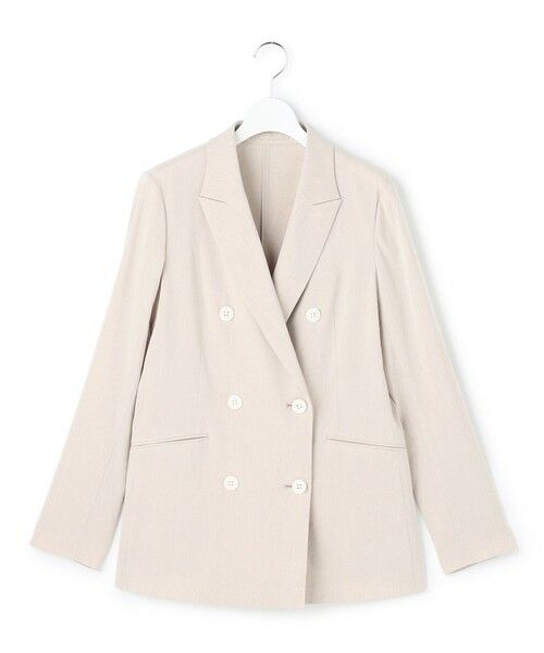 S size ONWARD(小さいサイズ) / エスサイズオンワード その他アウター | 【CanCam掲載】リネンレーヨンストレッチ ダブルジャケット | 詳細3