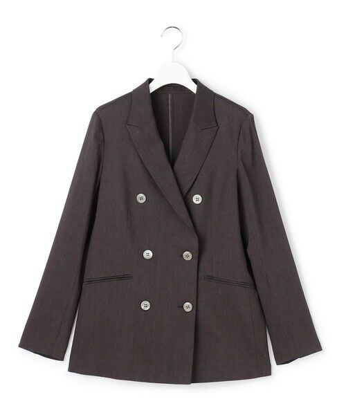 S size ONWARD(小さいサイズ) / エスサイズオンワード その他アウター | 【CanCam/Oggi/CLASSY掲載】リネンレーヨンストレッチ ダブルジャケット | 詳細16