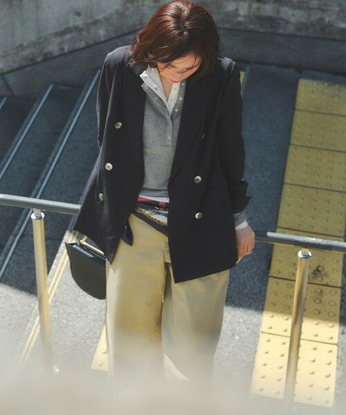 S size ONWARD(小さいサイズ) / エスサイズオンワード その他アウター | 【CanCam/Oggi/CLASSY掲載】リネンレーヨンストレッチ ダブルジャケット | 詳細18