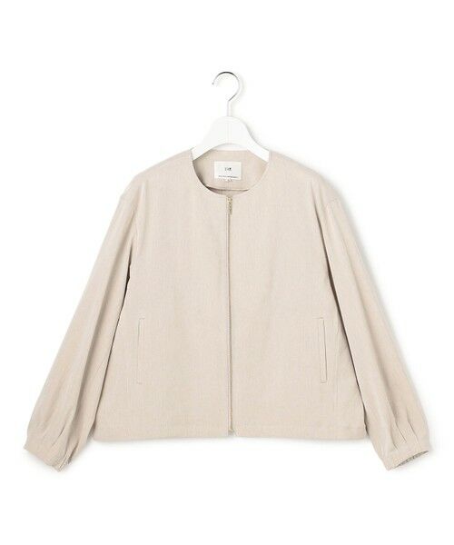 S size ONWARD(小さいサイズ) / エスサイズオンワード その他アウター | リネンレーヨンストレッチ ノーカラー ブルゾン | 詳細3