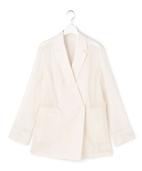 S size ONWARD(小さいサイズ) / エスサイズオンワード その他アウター | 【見上愛さん着用】ナイロンコットンシアーボイル ダブルジャケット | 詳細3