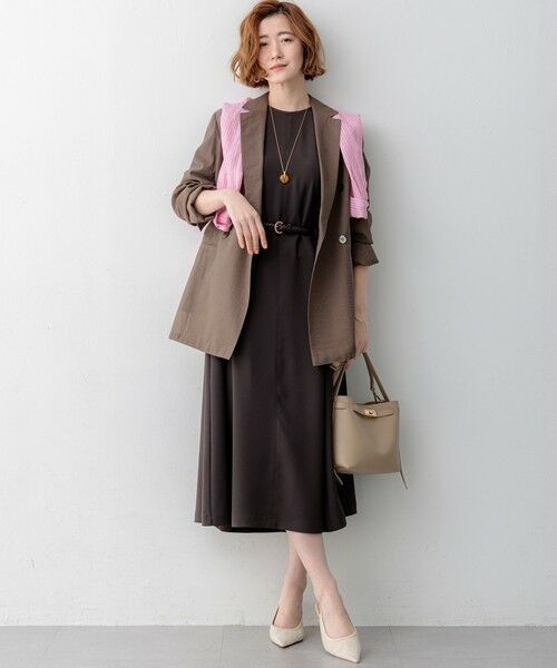 S size ONWARD(小さいサイズ) / エスサイズオンワード その他アウター | 【見上愛さん着用】ナイロンコットンシアーボイル ダブルジャケット | 詳細11