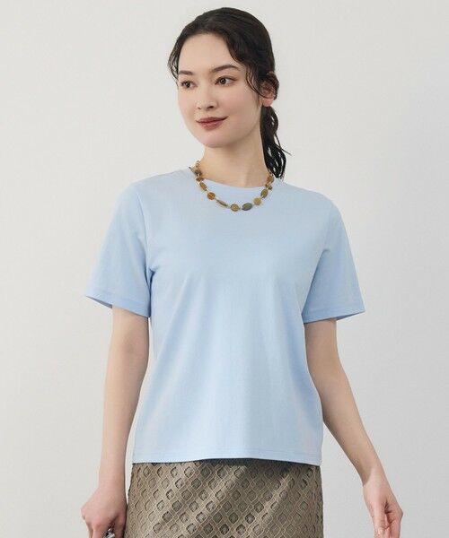 S size ONWARD(小さいサイズ) / エスサイズオンワード カットソー | 【カタログ掲載・シルエットアップデート】ハイカウント Tシャツ（サックス）