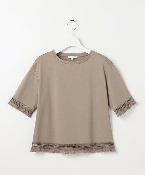 S size ONWARD(小さいサイズ) / エスサイズオンワード カットソー | 【SHIHOさん着用】コンパクトハイゲージフリンジ Tシャツ | 詳細6