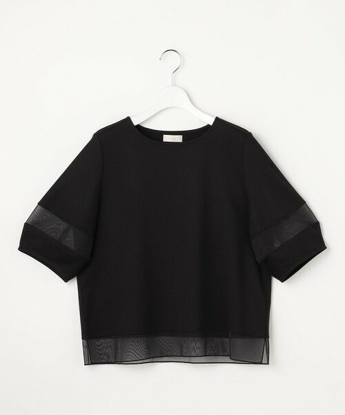 S size ONWARD(小さいサイズ) / エスサイズオンワード カットソー | チュール切替ランタンスリーブ プルオーバー | 詳細6