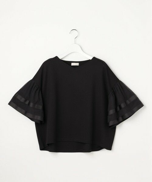 S size ONWARD(小さいサイズ) / エスサイズオンワード カットソー | ゆるVネックチュールフリル袖 プルオーバー | 詳細8