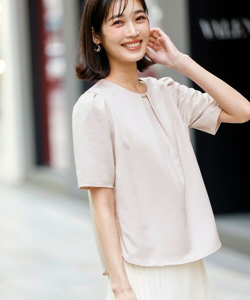 S size ONWARD(小さいサイズ) / エスサイズオンワード シャツ・ブラウス | 【2WAY】サテン ブラウス | 詳細16