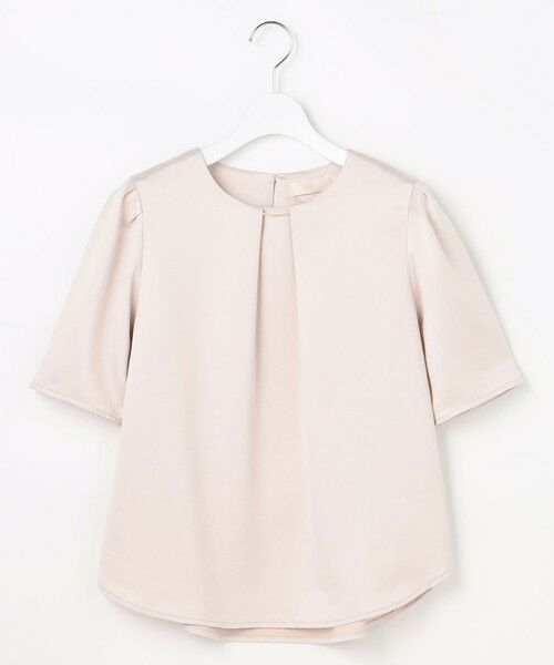 S size ONWARD(小さいサイズ) / エスサイズオンワード シャツ・ブラウス | 【2WAY】サテン ブラウス（ライトベージュ）