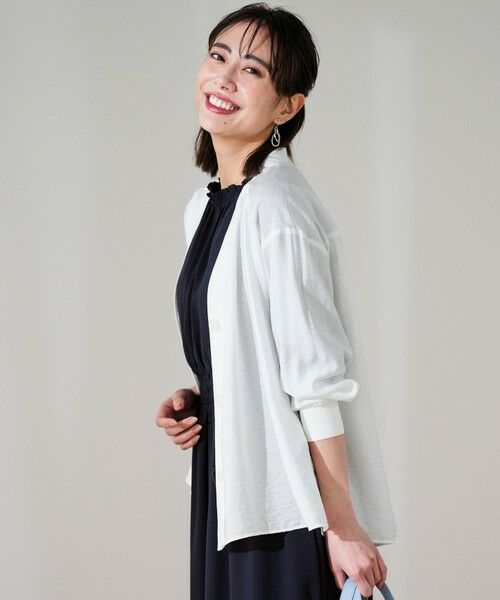 S size ONWARD(小さいサイズ) / エスサイズオンワード カーディガン・ボレロ | シアーギャザー カーディガン | 詳細1