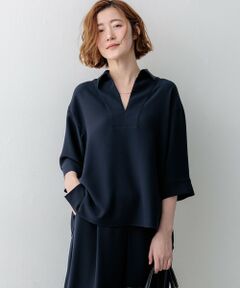 S size ONWARD(小さいサイズ) / エスサイズオンワード シャツ・ブラウス | ストレッチジョーゼット スキッパー ブラウス