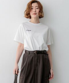 S size ONWARD(小さいサイズ) / エスサイズオンワード カットソー | バック刺繍 メッセージロゴ Tシャツ