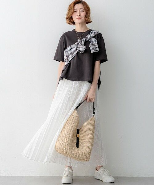 S size ONWARD(小さいサイズ) / エスサイズオンワード カットソー | スビンギザコットン フレア Tシャツ | 詳細4