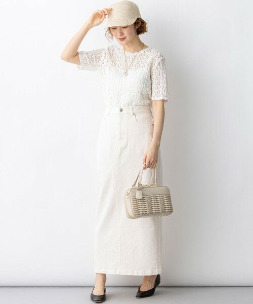 S size ONWARD(小さいサイズ) / エスサイズオンワード カットソー | リンクルレースジャージー 5分袖 TEE | 詳細4