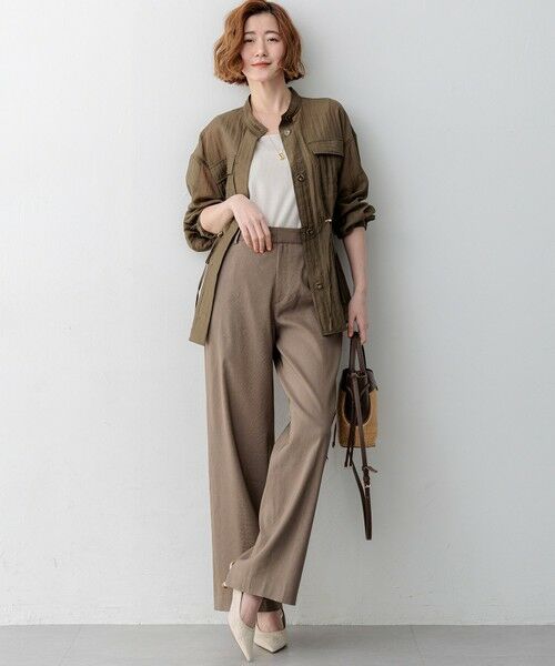 S size ONWARD(小さいサイズ) / エスサイズオンワード タンクトップ | シャイニーリブ スクエアネック タンクトップ | 詳細3