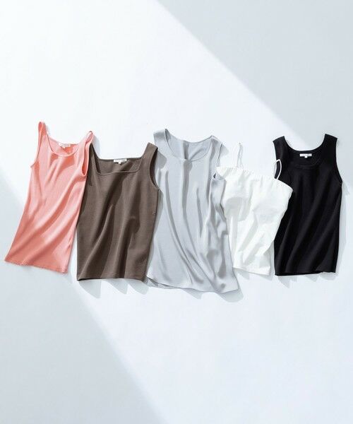 S size ONWARD(小さいサイズ) / エスサイズオンワード タンクトップ | シャイニーリブ スクエアネック タンクトップ | 詳細19