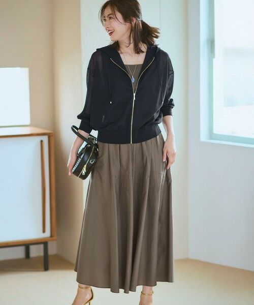 S size ONWARD(小さいサイズ) / エスサイズオンワード タンクトップ | シャイニーリブ スクエアネック タンクトップ | 詳細15