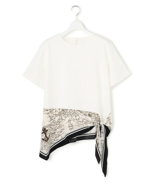 S size ONWARD(小さいサイズ) / エスサイズオンワード カットソー | スカーフコンビジャージー ウエストデザイン カットソー | 詳細4