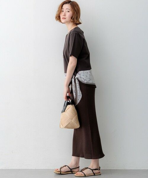 S size ONWARD(小さいサイズ) / エスサイズオンワード カットソー | スカーフコンビジャージー ウエストデザイン カットソー | 詳細16