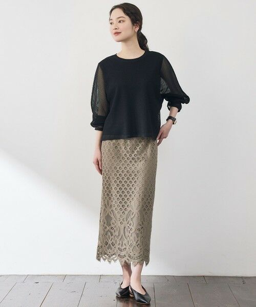 S size ONWARD(小さいサイズ) / エスサイズオンワード ニット・セーター | ライトメッシュ プルオーバー | 詳細10