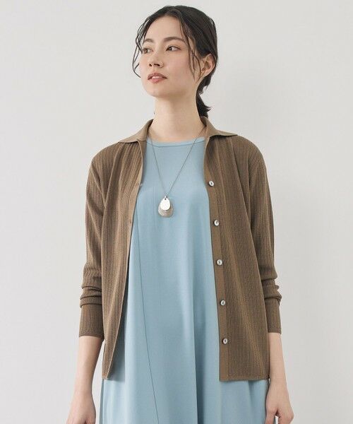 S size ONWARD(小さいサイズ) / エスサイズオンワード カーディガン・ボレロ | 【アンサンブル対応】シアーシルクミックス カーディガン（ブロンズ）