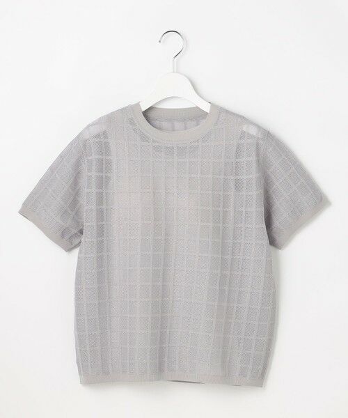 S size ONWARD(小さいサイズ) / エスサイズオンワード ニット・セーター | 【カタログ掲載・ワコールコラボ・2点SET】シアーチェックニット プルオーバー | 詳細2