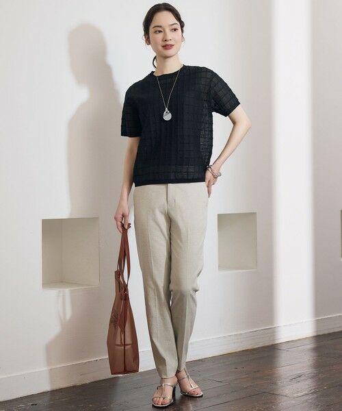 S size ONWARD(小さいサイズ) / エスサイズオンワード ニット・セーター | 【カタログ掲載・ワコールコラボ・2点SET】シアーチェックニット プルオーバー | 詳細21