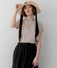 S size ONWARD(小さいサイズ) / エスサイズオンワード ニット・セーター | レーヨンポリエステルストレッチ フレンチスリーブ ニット