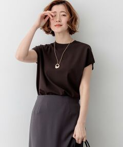 S size ONWARD(小さいサイズ) / エスサイズオンワード ニット・セーター | レーヨンポリエステルストレッチ フレンチスリーブ ニット