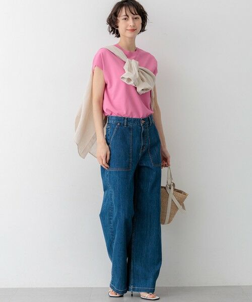 S size ONWARD(小さいサイズ) / エスサイズオンワード ニット・セーター | レーヨンポリエステルストレッチ フレンチスリーブ ニット | 詳細5