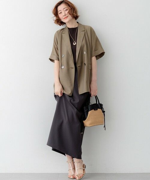 S size ONWARD(小さいサイズ) / エスサイズオンワード ニット・セーター | レーヨンポリエステルストレッチ フレンチスリーブ ニット | 詳細10