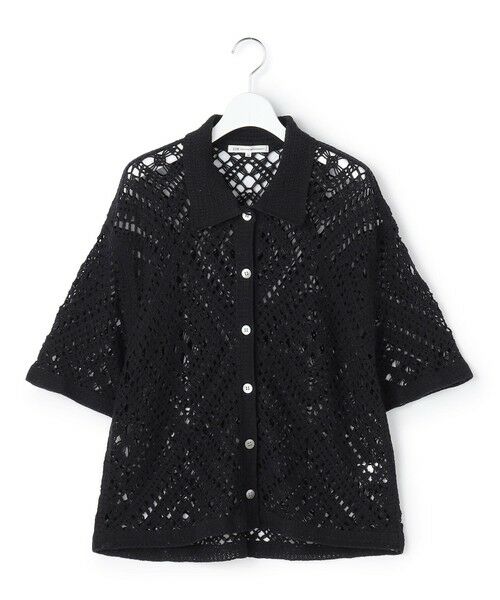 S size ONWARD(小さいサイズ) / エスサイズオンワード ニット・セーター | エンブロイダリーレース ポロ ニット | 詳細9