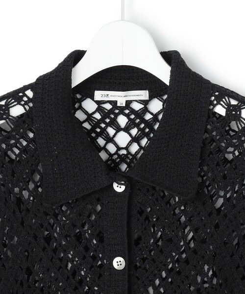 S size ONWARD(小さいサイズ) / エスサイズオンワード ニット・セーター | エンブロイダリーレース ポロ ニット | 詳細11