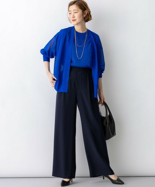 S size ONWARD(小さいサイズ) / エスサイズオンワード カーディガン・ボレロ | シャイニーシアー フロントオープン カーディガン | 詳細9