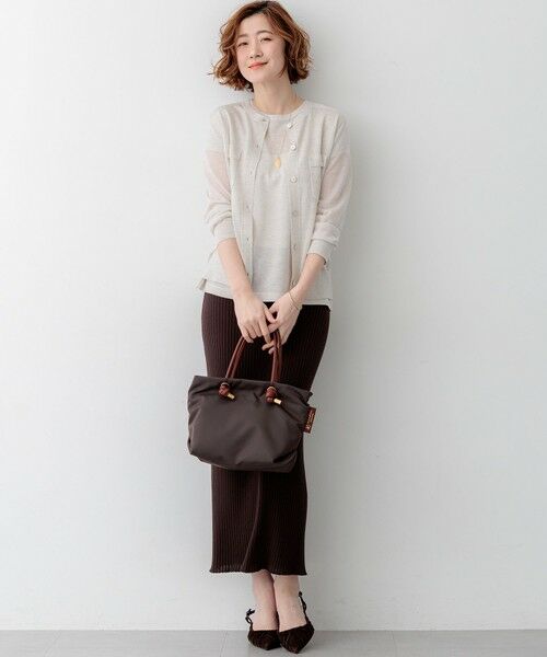 S size ONWARD(小さいサイズ) / エスサイズオンワード カーディガン・ボレロ | 【WEB&一部店舗限定カラーあり】シャイニーシアー フラップポケット カーディガン | 詳細1