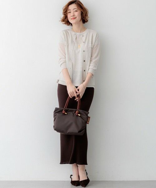 S size ONWARD(小さいサイズ) / エスサイズオンワード カーディガン・ボレロ | 【一部先行予約/WEB&一部店舗限定カラーあり】シャイニーシアー フラップポケット カーディガン | 詳細1