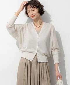 S size ONWARD(小さいサイズ) / エスサイズオンワード カーディガン・ボレロ | 【WEB&一部店舗限定カラーあり】シャイニーシアー ドルマンスリーブ カーディガン