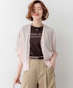 S size ONWARD(小さいサイズ) / エスサイズオンワード カーディガン・ボレロ | 【WEB&一部店舗限定カラーあり】シャイニーシアー ドルマンスリーブ カーディガン