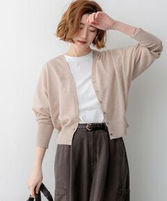 S size ONWARD(小さいサイズ) / エスサイズオンワード カーディガン・ボレロ | 【WEB&一部店舗限定カラーあり】シャイニーシアー ドルマンスリーブ カーディガン