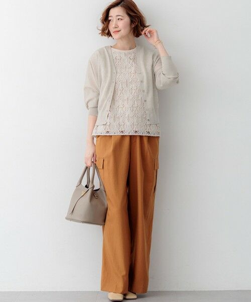 S size ONWARD(小さいサイズ) / エスサイズオンワード カーディガン・ボレロ | 【WEB&一部店舗限定カラーあり】シャイニーシアー ドルマンスリーブ カーディガン | 詳細5