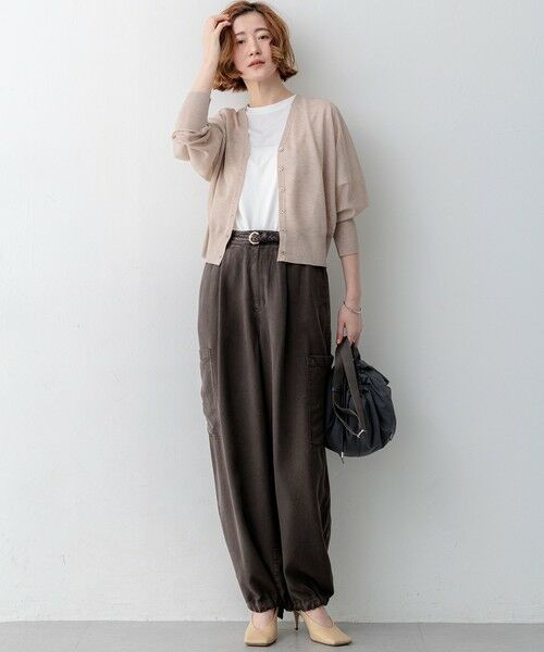 S size ONWARD(小さいサイズ) / エスサイズオンワード カーディガン・ボレロ | 【WEB&一部店舗限定カラーあり】シャイニーシアー ドルマンスリーブ カーディガン | 詳細12