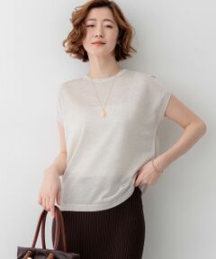 S size ONWARD(小さいサイズ) / エスサイズオンワード ニット・セーター | シャイニーシアー ノースリーブ ニット