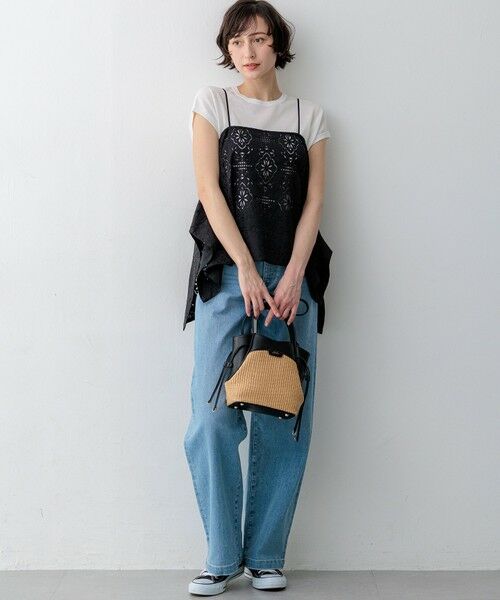 S size ONWARD(小さいサイズ) / エスサイズオンワード ニット・セーター | シャイニーシアー ノースリーブ ニット | 詳細6