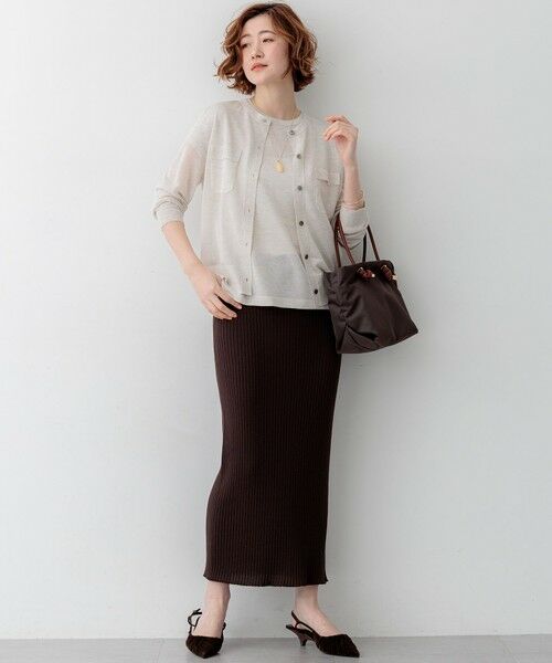 S size ONWARD(小さいサイズ) / エスサイズオンワード ニット・セーター | シャイニーシアー ノースリーブ ニット | 詳細8