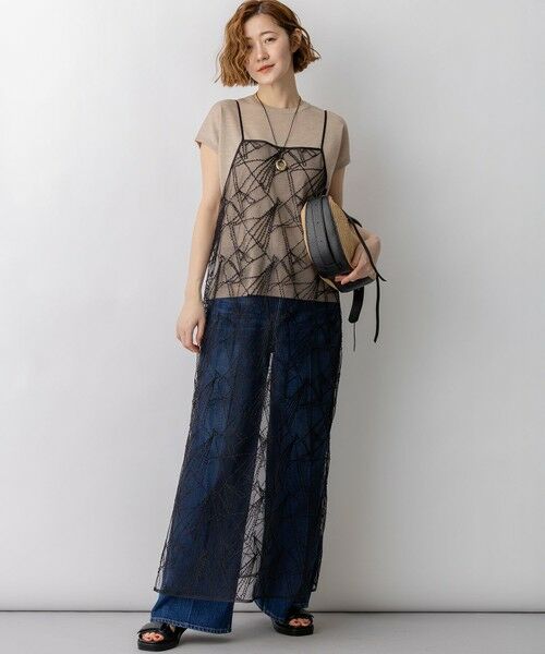 S size ONWARD(小さいサイズ) / エスサイズオンワード ニット・セーター | シャイニーシアー ノースリーブ ニット | 詳細12