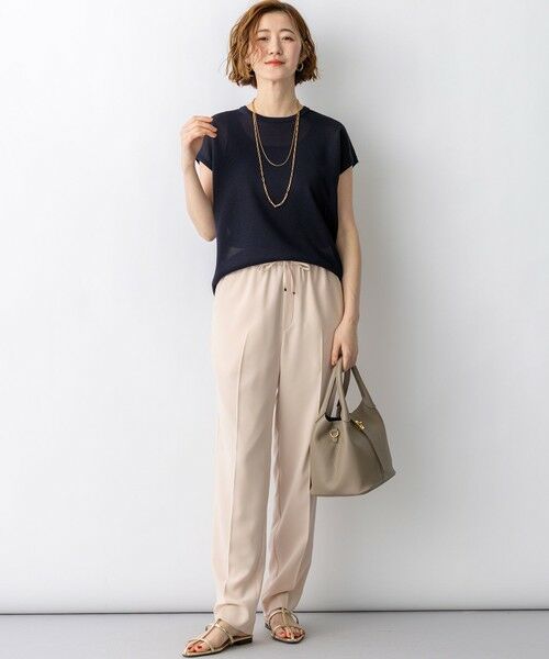 S size ONWARD(小さいサイズ) / エスサイズオンワード ニット・セーター | シャイニーシアー ノースリーブ ニット | 詳細15